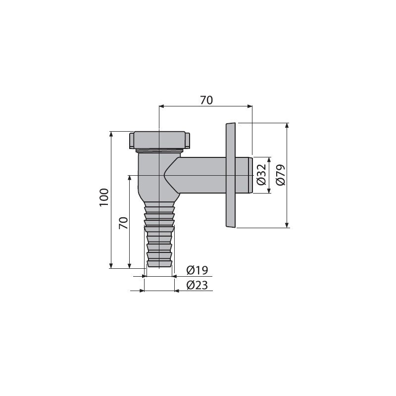 Сифон для стиральной машины Alca Plast APS1 наружный хромированый - фото 3 - id-p90711098