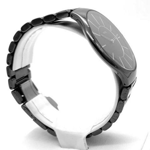 Часы наручные RADO Ceramic True Thinline Black с кварцевым механизмом Miyota [реплика AA+] (Черный графит) - фото 4 - id-p90747222