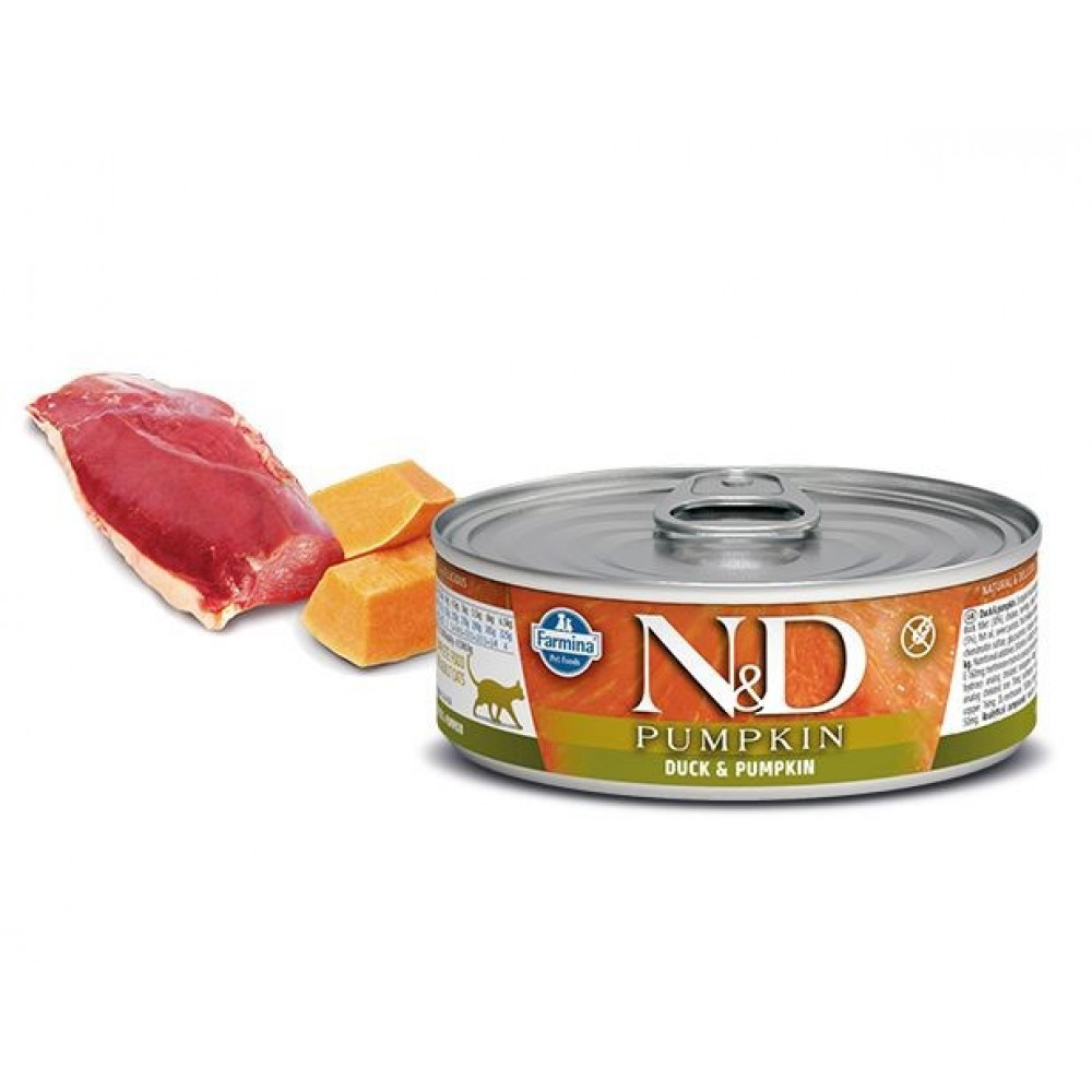 N&D Консервы для кошек Утка и тыква