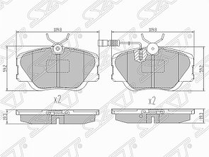 Колодки тормозные перед MERCEDES W201 /W124 /C124
