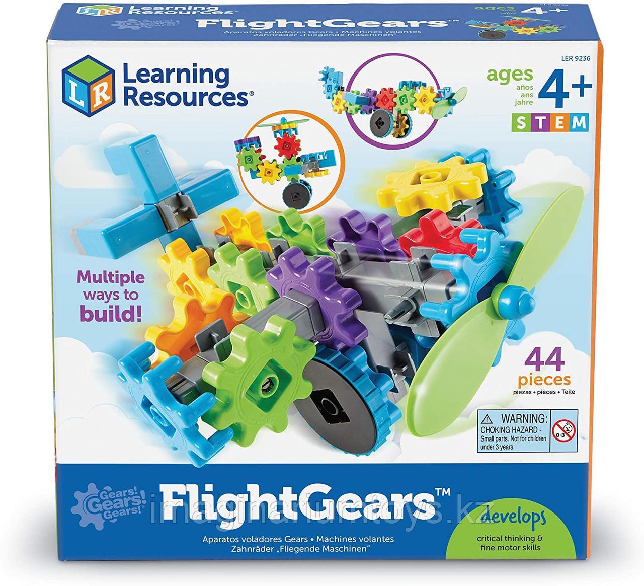 Развивающий конструктор Gears «Веселые шестеренки. Самолет»  Learning Resources, фото 1