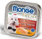 Monge Fresh 100г с Лососем паштет для собак Pate with Chunkies Salmone