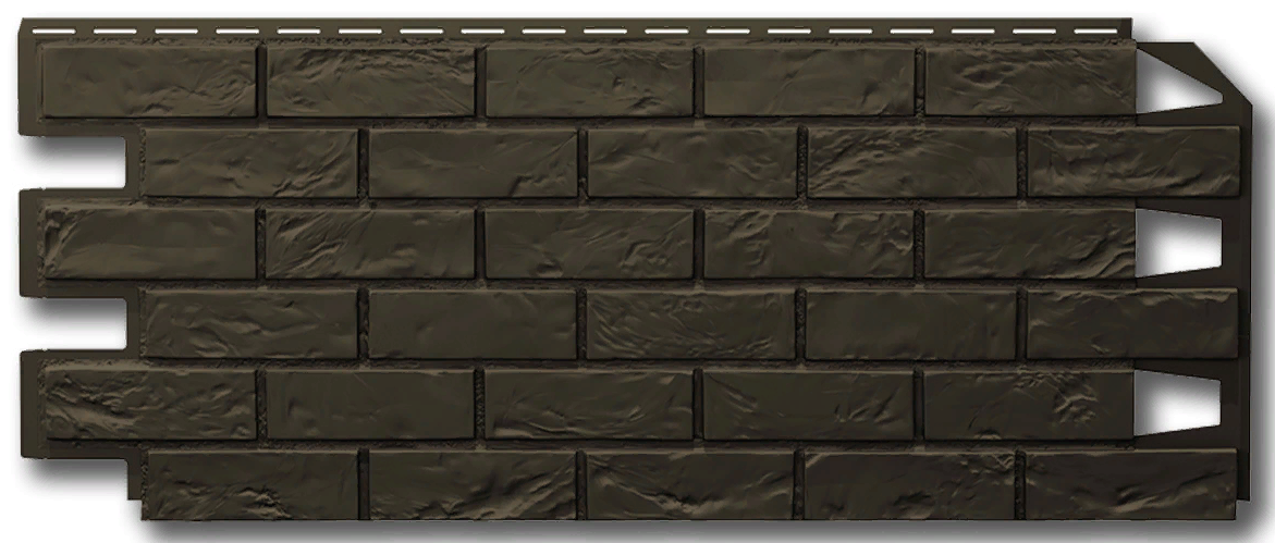 Фасадные панели 420x1000 мм VOX Vilo Brick DARK BROWN (Кирпич) Темно-коричневый без швов