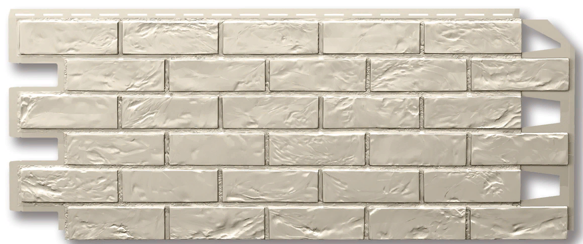 Фасадные панели 420x1000 мм VOX Vilo Brick "Ivory" (Кирпич) "Слоновая Кость" без швов