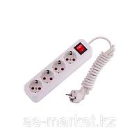 Удлинитель с/з 4 входа 2 метра с выключателем
