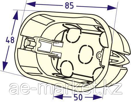 Электроустановочная коробка с креплением пластмассовыми лапками - фото 2 - id-p90765387