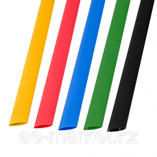 Набор термоусадочной трубки 10, 0 / 5, 0 мм 1м Пять цветов REXANT - фото 1 - id-p90767426