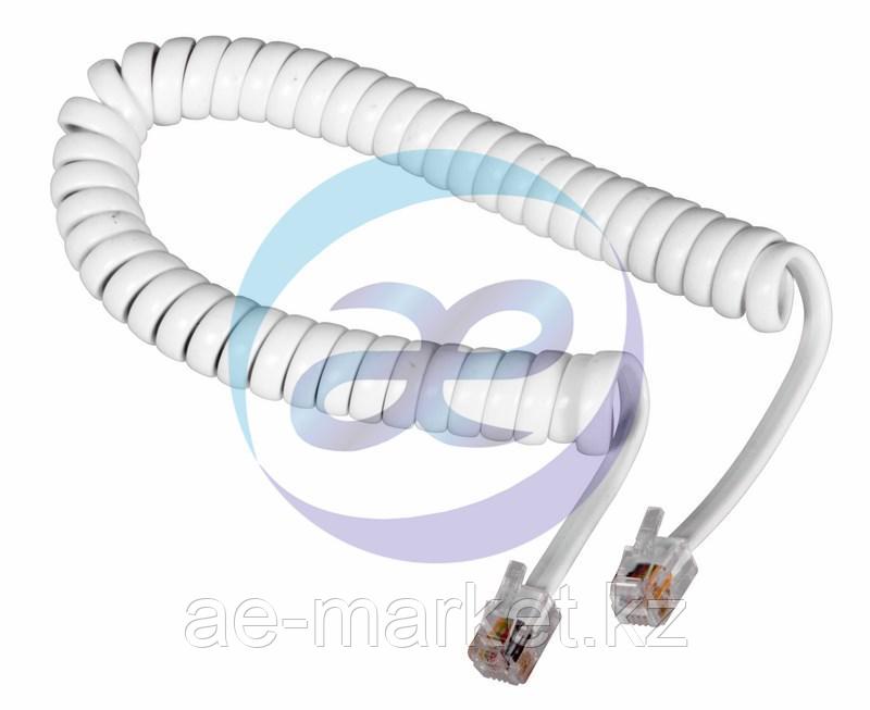 Шнур витой трубочный 2М телефонный черный/белый REXANT: продажа, цена в ...