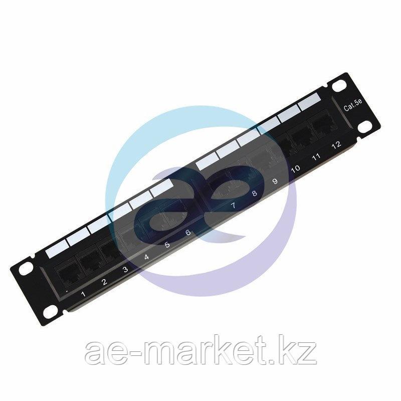Патч-Панель 10" 12 гнёзд RJ-45  Cаt.5e Dual IDC  ( монтаж в стойку)  REXANT