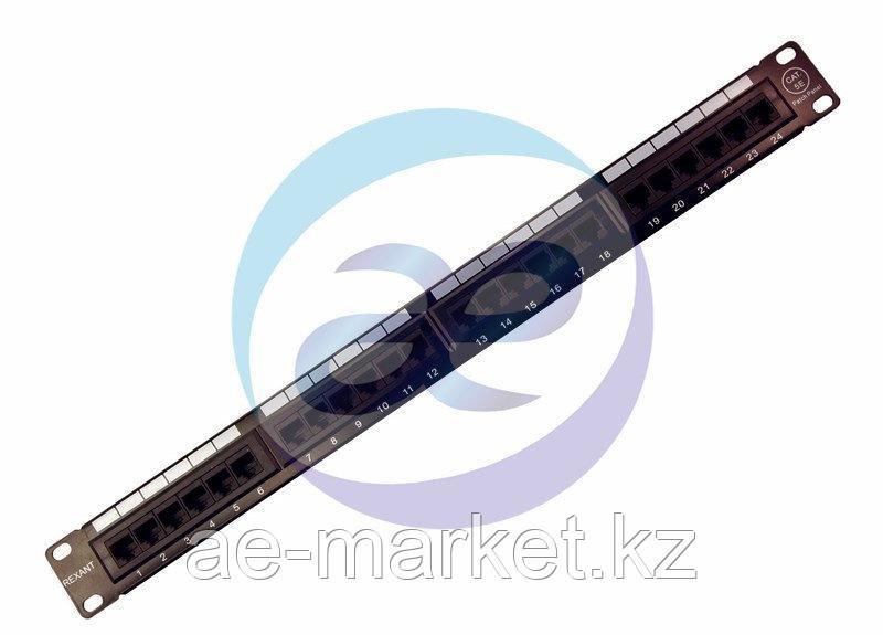 Патч-Панель 24 гнезда RJ-45 CAT5e 19" REXANT - фото 1 - id-p90766650