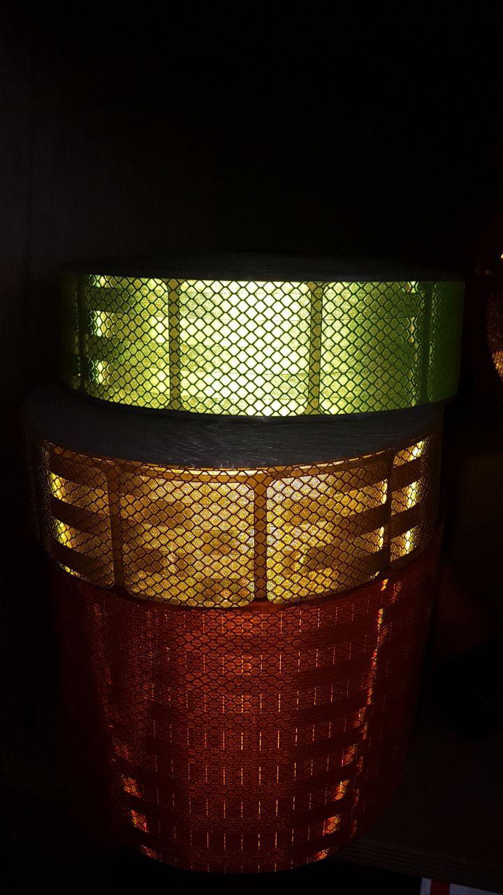 Светоотражающая лента зеленая для маркировки тентов -  сегментированная