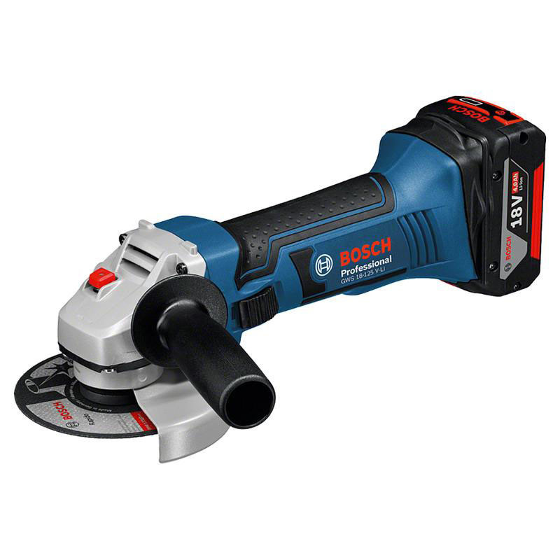 УглоШлифМашина аккум. GWS 18-125 V-LI (2*4.0Ah/L-Boxx) BOSCH арт. 060193A30B