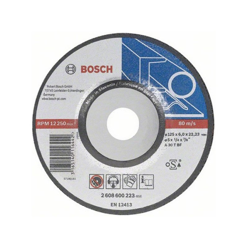 Круг шлифовальный по металлу 125х6 BOSCH арт. 2608600223