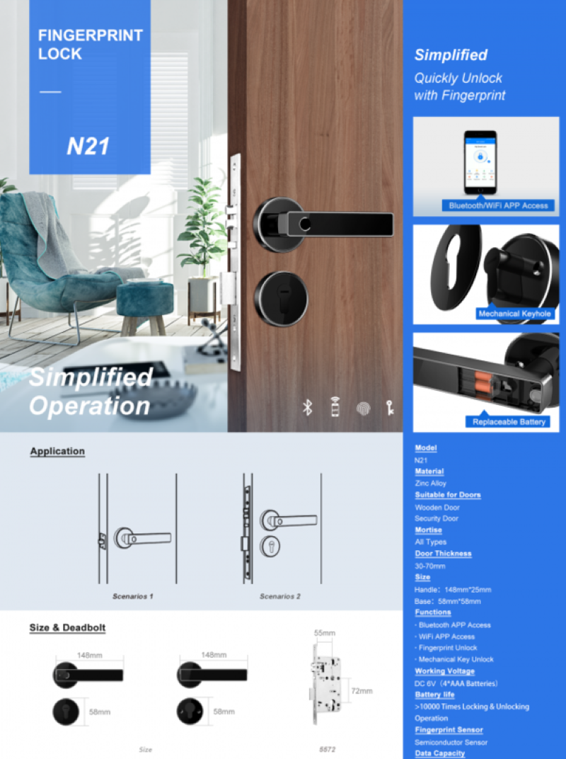 Электронный замок SmartLock N21 - фото 4 - id-p65018712