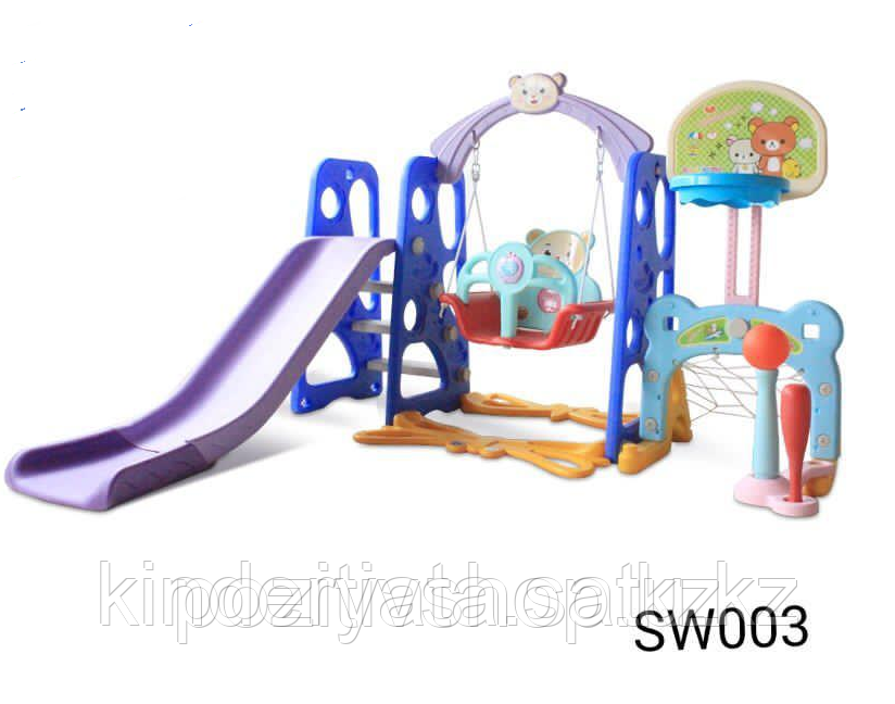 Детский игровой комплекс SW003 синий, розовый