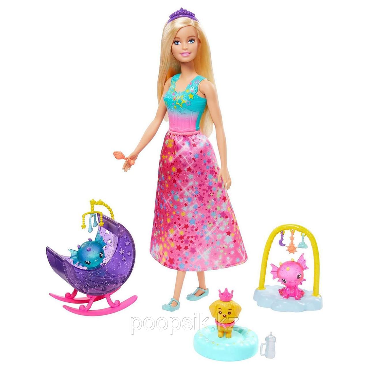 Barbie Dreamtopia Заботливая принцесса Барби Детский сад для драконов GJK51 - фото 1 - id-p90782981
