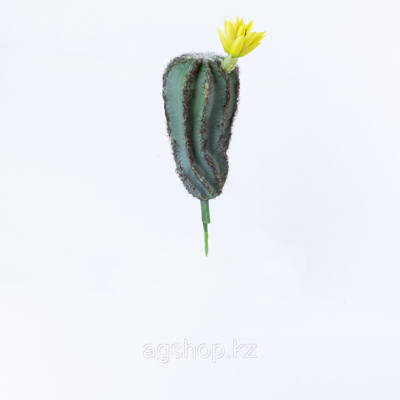 Кактус цветущий желтый цветок искусственный, зеленый - фото 1 - id-p90790452