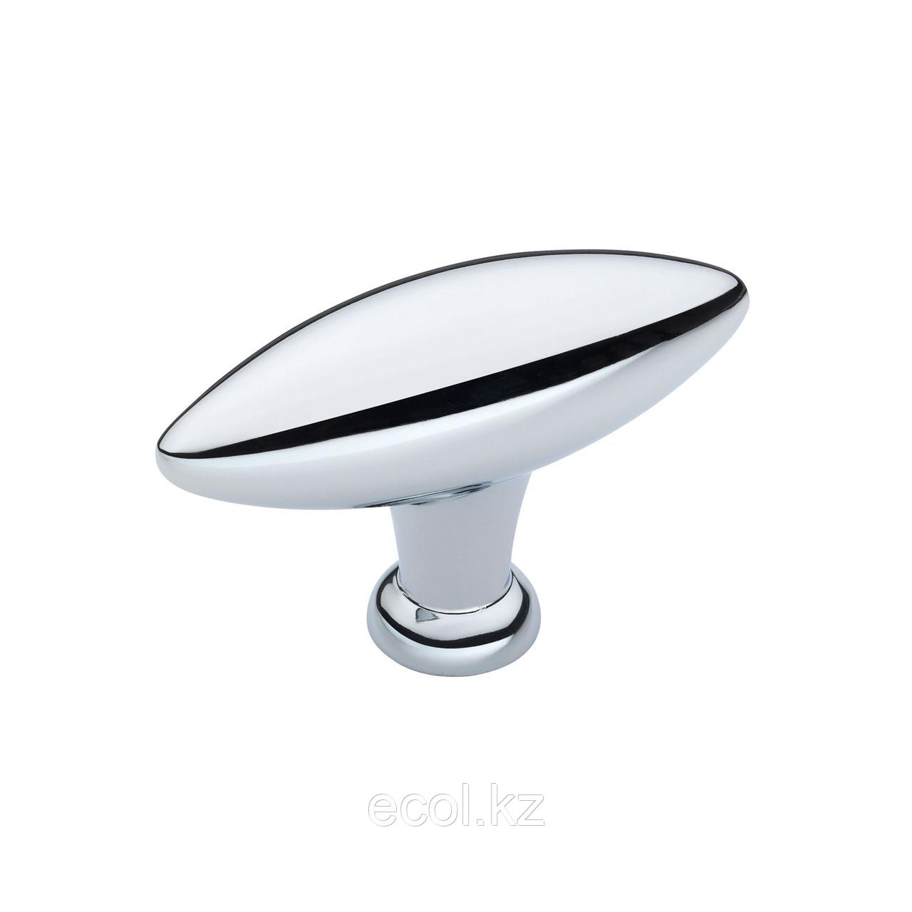 Ручка кнопка L58мм, отделка сталь шлифованная