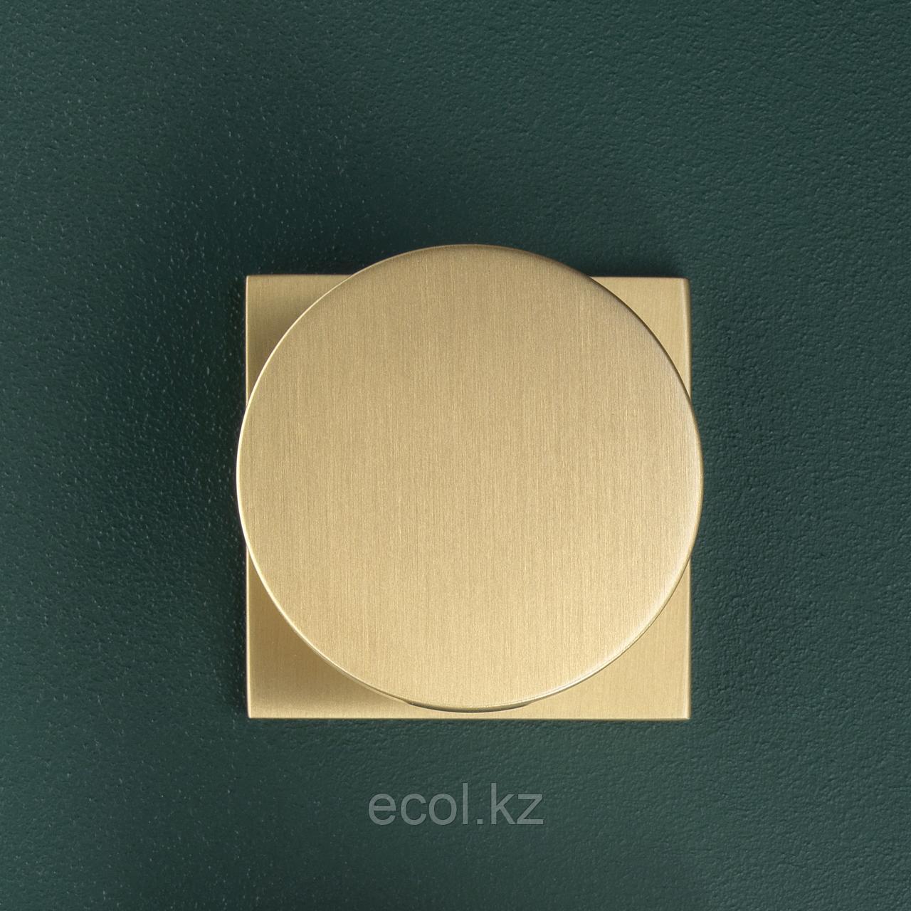 Ручка кнопка диаметр 34 мм, отделка золото матовое