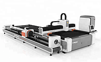 Волоконный лазер Gweike LF3015GCR (модель High класса с функцией резки трубы и сменным столом)