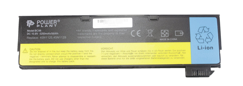 Аккумулятор PowerPlant для ноутбуков IBM/LENOVO ThinkPad T440 (45N1127) 10.8V 5200mAh - фото 1 - id-p90793707