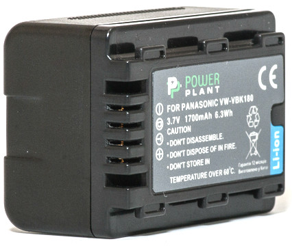 Аккумулятор PowerPlant Panasonic VW-VBK180 1700mAh - фото 1 - id-p90793794