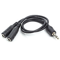 Аудио кабель PowerPlant 3.5 мм (M) - 2*3.5 мм (F), 1 м