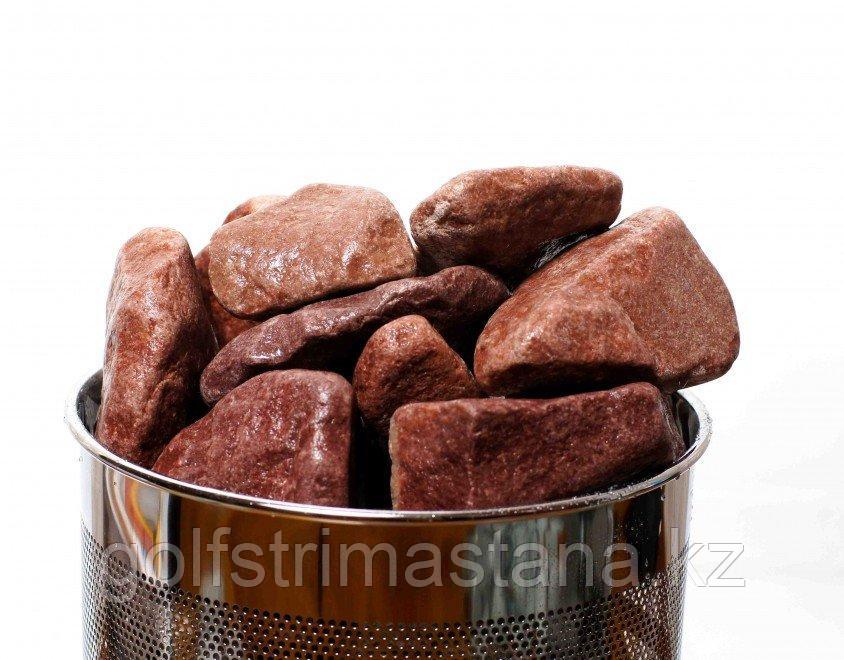 Камни для каменок, Малиновый Кварцит, обвалованный (коробка 20 кг)