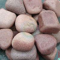 Камни для каменок, Малиновый Кварцит, галтованный, средний, 20 кг