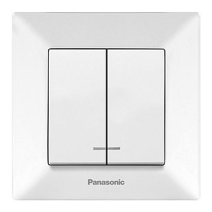 Электрический ДВОЙНОЙ ВЫКЛЮЧАТЕЛЬ С ПОДСВЕТКОЙ ARKEDIA BEYAZ ISK KOMTORvklх2s/p(VIKO)