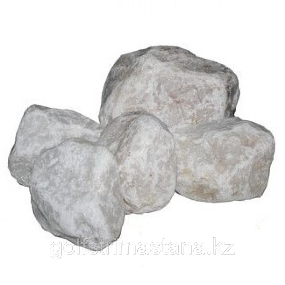 Камни для каменок, Белый кварцит, обвалованный, средний 20 кг