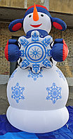 Фигура Снеговик: надувной Снеговик со снежинкой по доступным ценам 3 м