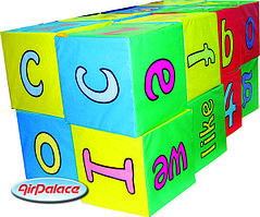 Азбука английская - мягкие кубики алфавит 0,3*0,3*0,3 м - 16 кубиков