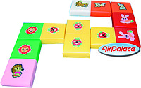 Домино Зверята - логическая игра для детей 0,8*0,4*0,05 м - 6 штук