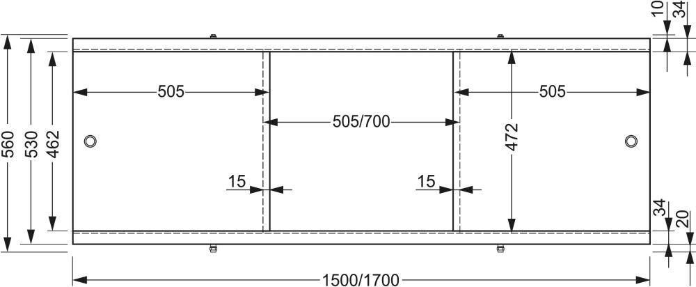 Панель для ванны фронтальная Cersanit UNIVERSAL TYPE 3 150 (PA-TYPE3*150-W) - фото 4 - id-p90801190