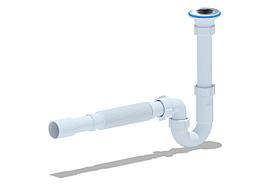 Сифон Ани Пласт BD1016 белый пластик для биде 1 1/4х32 с трубой 32х40/50 (15 ш/к)