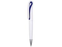 Ручка шариковая белая с синими вставками