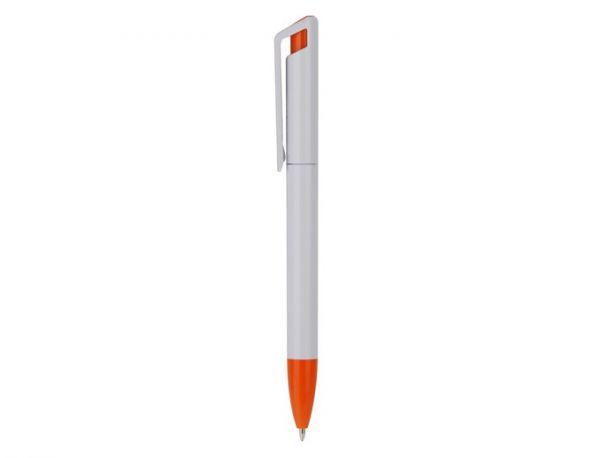 Ручка белая с оранжевыми вставками
