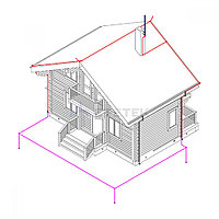 Комплект молниезащиты частного дома MZ – 8 Б для бетонного фасада, оцинк.