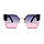 Солнцезащитные очки с фиолетово розовыми стеклами с широкой черной дужкой UV 400 2203, фото 3