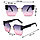 Солнцезащитные очки с фиолетово розовыми стеклами с широкой черной дужкой UV 400 2203, фото 2