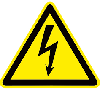 Знак пластик "Опасность поражения электрическим током" (Молния) W08 (100*100мм.)_EKF PROxima