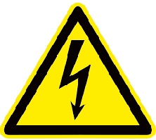Знак пластик "Опасность поражения электрическим током" (Молния) W08 (150*150мм.)_EKF PROxima