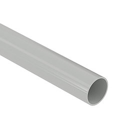 Труба ПВХ жёсткая гладкая Ø20мм, лёгкая, 3м, цвет серый
