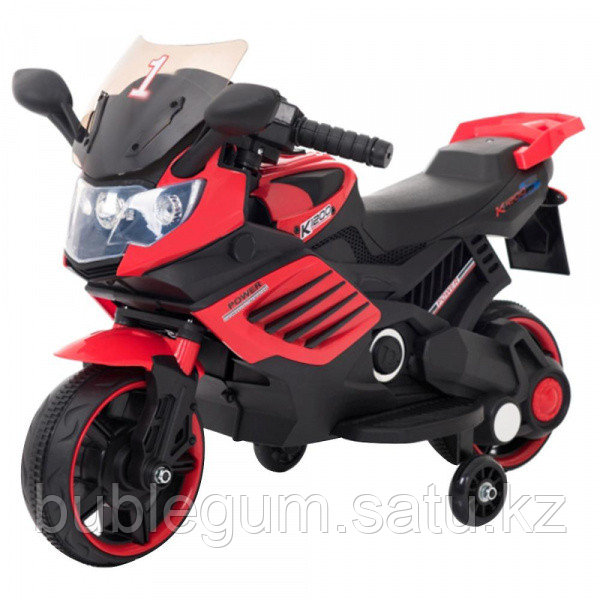 Мотоцикл Bugati на аккум. красно-черный, свет+звук