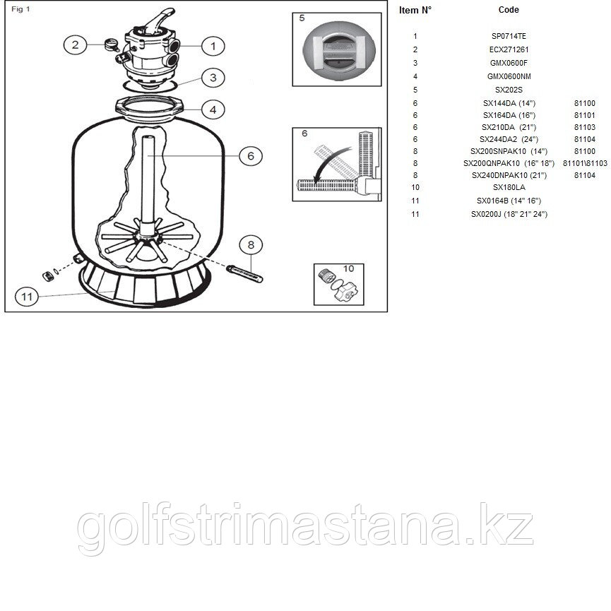 Фильтр Hayward PowerLine 81103 (D511) - фото 4 - id-p90858898