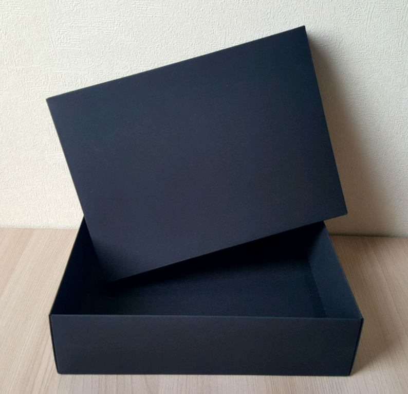Коробка крышка-дно 23x17x3 см Черный - фото 1 - id-p90863082