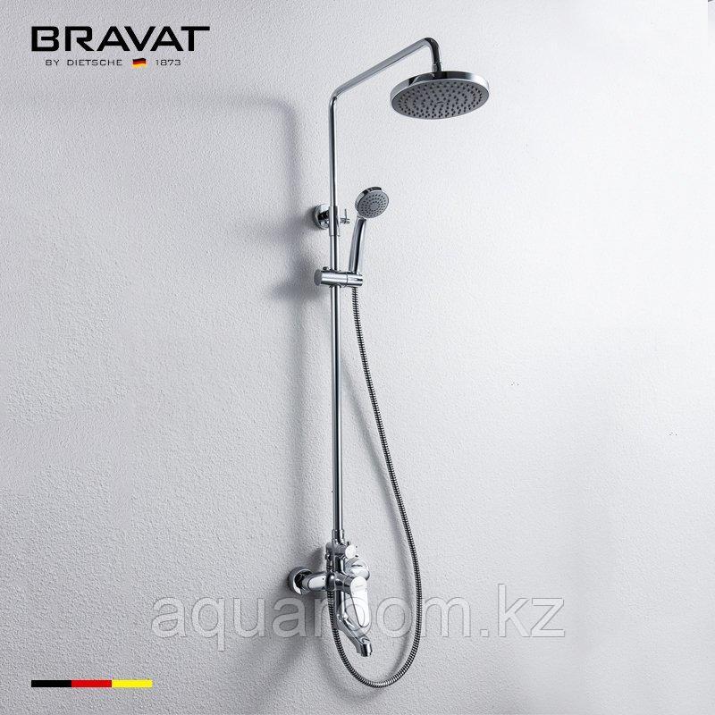 Душевая стойка Bravat Eco со смесителем на ванну (F6111147C-A-RUS) - фото 2 - id-p90881925