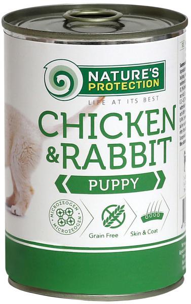 Корм Nature's Protection Puppy для щенков с курицей и кроликом 400 гр