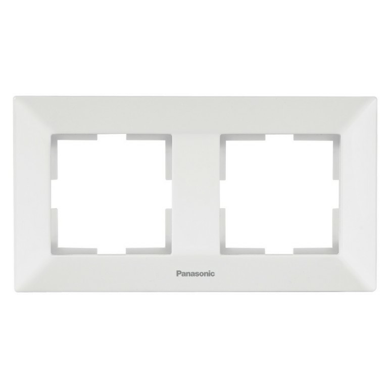 Электрический ДВОЙНАЯ ГОРИЗОНТАЛЬНАЯ РАМКА ARKEDIA BEYAZ IKILI CERC (рамках2), фото 1